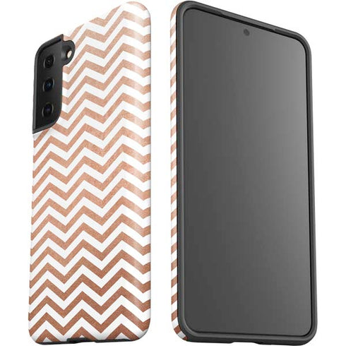 Rose Gold Chevron Galaxy S21 Plus 5G Pro Case