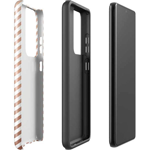 Rose Gold Chevron Galaxy S21 Ultra 5G Pro Case