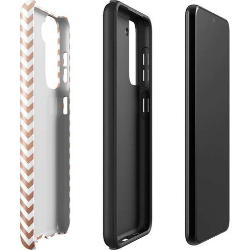 Rose Gold Chevron Galaxy S22 Pro Case