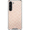 Rose Gold Chevron Galaxy S23 Clear Case