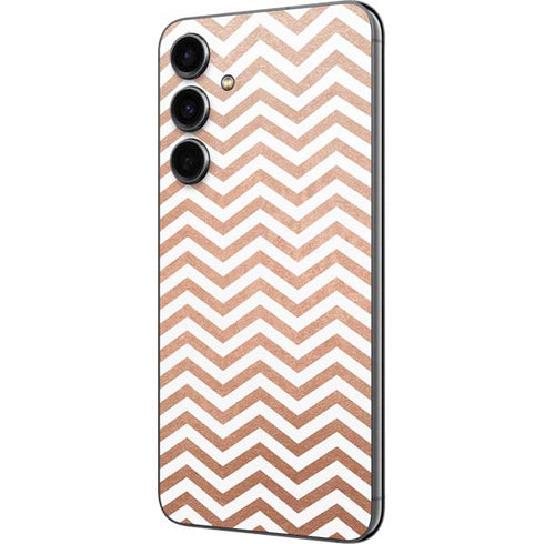 Rose Gold Chevron Galaxy S23 FE Skin