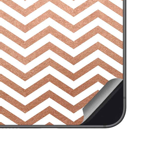 Rose Gold Chevron Galaxy S23 FE Skin
