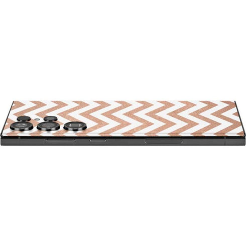 Rose Gold Chevron Galaxy S23 Ultra Skin