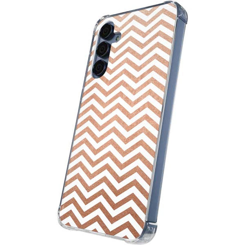 Rose Gold Chevron Galaxy S24 Clear Case