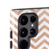 Rose Gold Chevron Galaxy S24 Ultra Impact Case