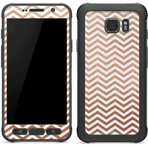 Rose Gold Chevron Galaxy S7 Active Skin