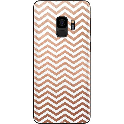Rose Gold Chevron Galaxy S9 Skin