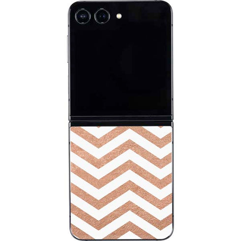 Rose Gold Chevron Galaxy Z Flip5 5G Skin
