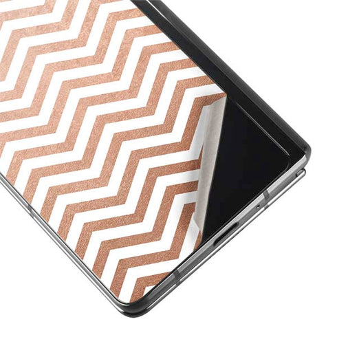 Rose Gold Chevron Galaxy Z Fold2 5G Skin