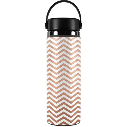 Rose Gold Chevron Hydro Flask 20oz Wide Mouth Skin