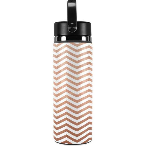 Rose Gold Chevron Hydro Flask 20oz Wide Mouth Skin