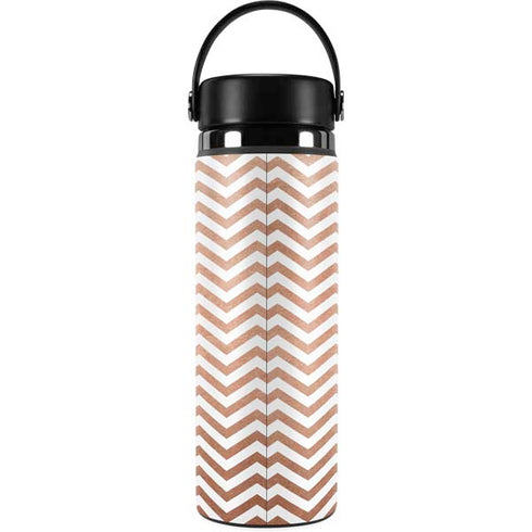 Rose Gold Chevron Hydro Flask 20oz Wide Mouth Skin