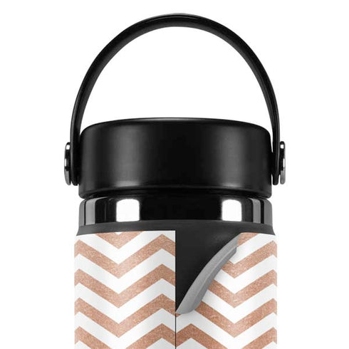 Rose Gold Chevron Hydro Flask 20oz Wide Mouth Skin