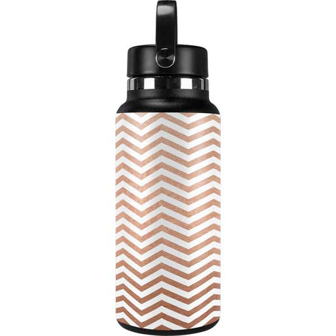 Rose Gold Chevron Hydro Flask 32oz Wide Mouth Skin