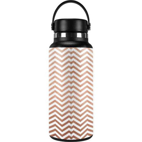 Rose Gold Chevron Hydro Flask 32oz Wide Mouth Skin
