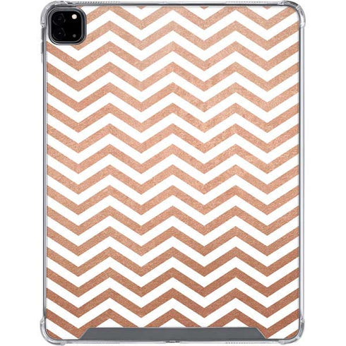Rose Gold Chevron iPad Pro 12.9in (2020) Clear Case