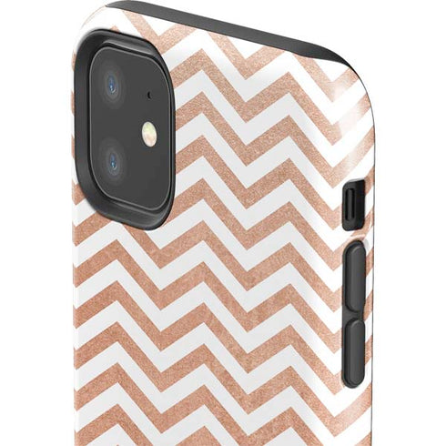 Rose Gold Chevron iPhone 11 Impact Case