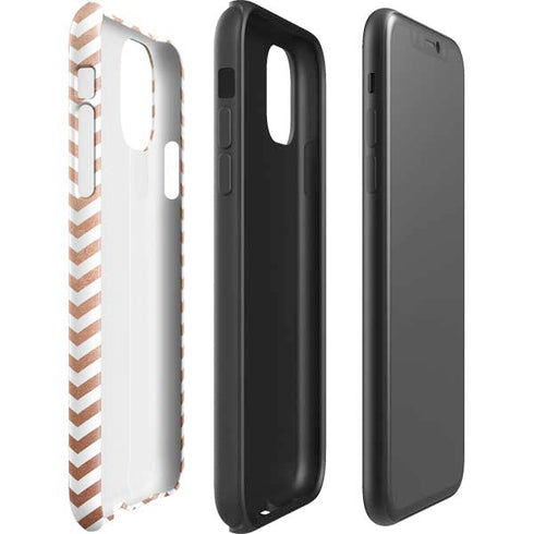 Rose Gold Chevron iPhone 11 Impact Case