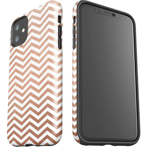 Rose Gold Chevron iPhone 11 Impact Case