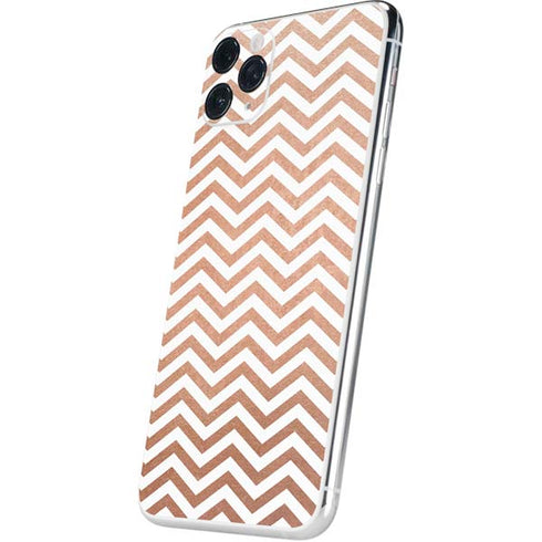 Rose Gold Chevron iPhone 11 Pro Max Skin