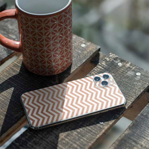 Rose Gold Chevron iPhone 11 Pro Max Skin