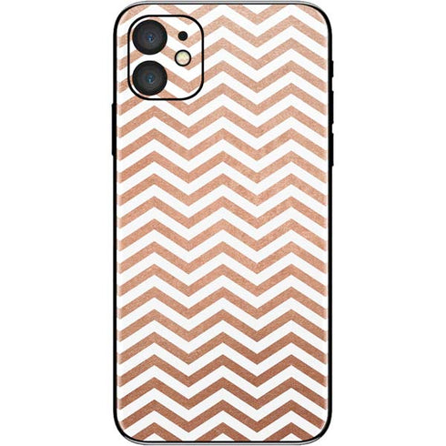 Rose Gold Chevron iPhone 11 Skin