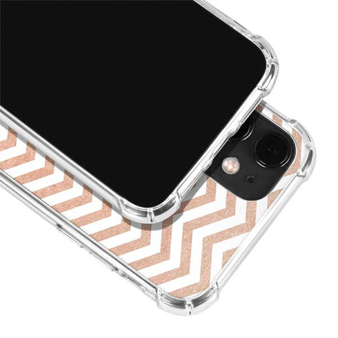 Rose Gold Chevron iPhone 12 Clear Case