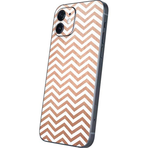 Rose Gold Chevron iPhone 12 Mini Skin