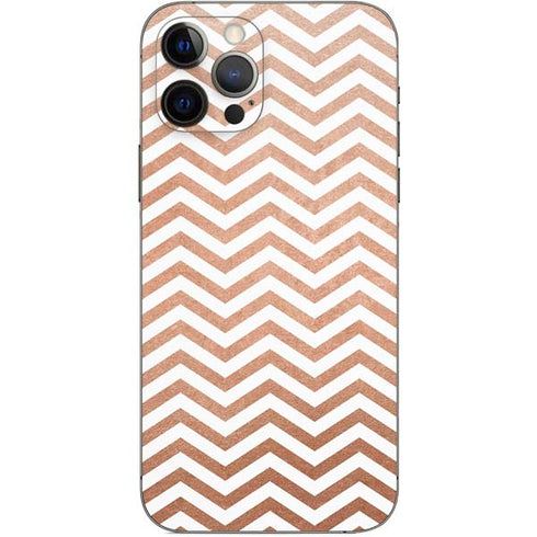 Rose Gold Chevron iPhone 12 Pro Skin