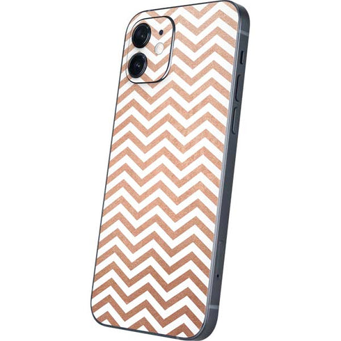 Rose Gold Chevron iPhone 12 Skin