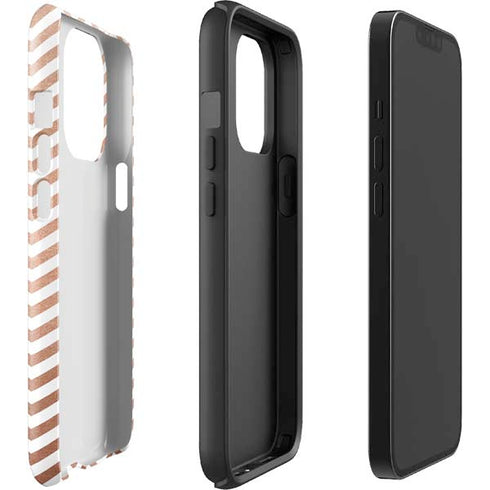 Rose Gold Chevron iPhone 13 Pro Impact Case