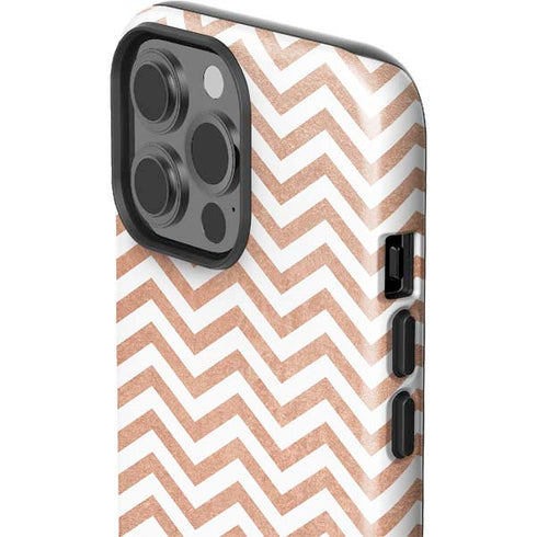 Rose Gold Chevron iPhone 13 Pro Max Impact Case