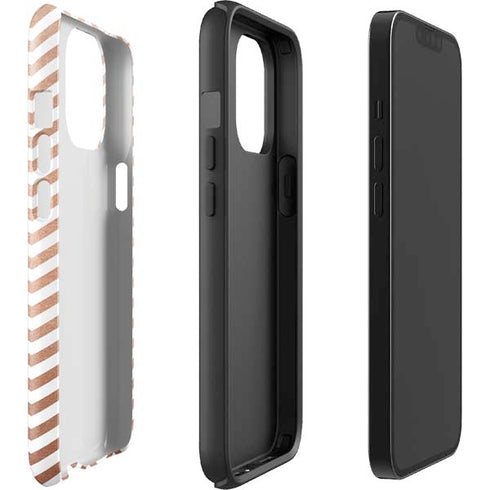 Rose Gold Chevron iPhone 13 Pro Max Impact Case