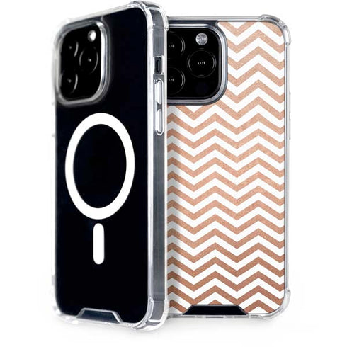 Rose Gold Chevron iPhone 13 Pro Max MagSafe Case