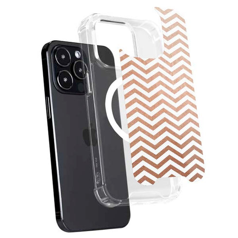 Rose Gold Chevron iPhone 13 Pro Max MagSafe Case