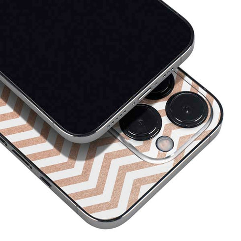 Rose Gold Chevron iPhone 13 Pro Max Skin