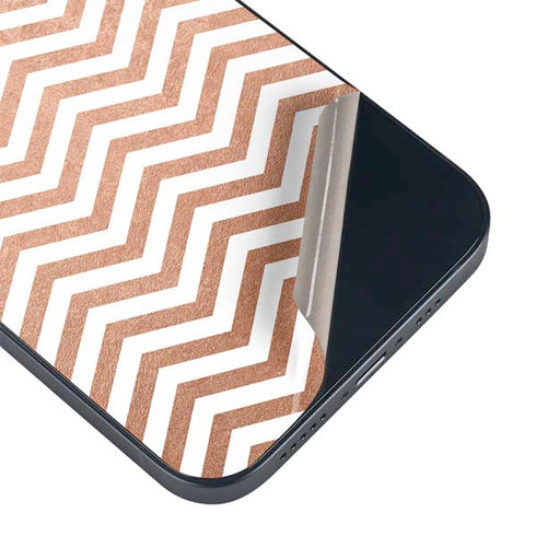 Rose Gold Chevron iPhone 13 Skin