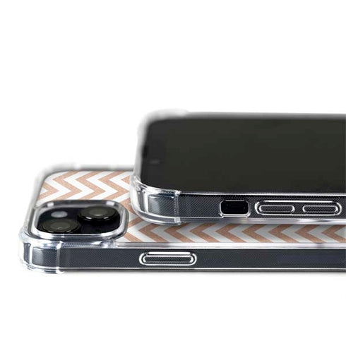 Rose Gold Chevron iPhone 15 Plus MagSafe Case