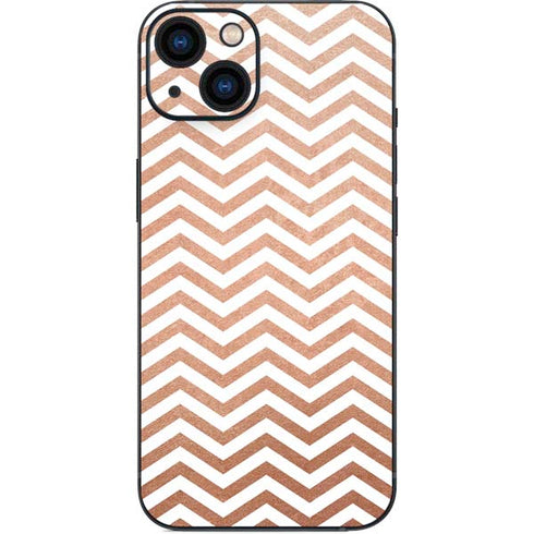 Rose Gold Chevron iPhone 14 Plus Skin
