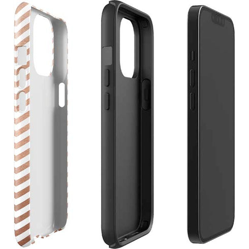 Rose Gold Chevron iPhone 15 Pro Max Impact Case