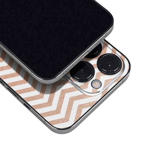 Rose Gold Chevron iPhone 14 Pro Max Skin