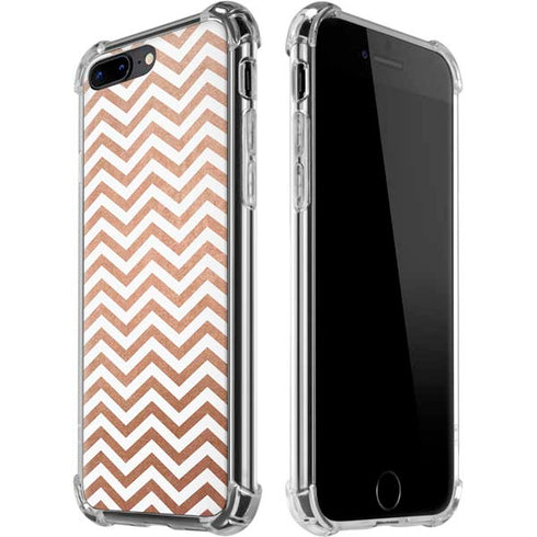 Rose Gold Chevron iPhone 7/8 Plus Clear Case