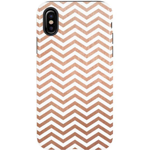 Rose Gold Chevron iPhone X Pro Case