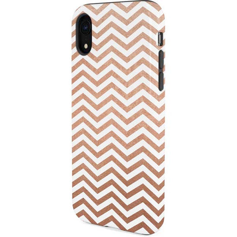 Rose Gold Chevron iPhone XR Pro Case
