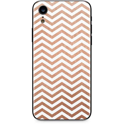 Rose Gold Chevron iPhone XR Skin