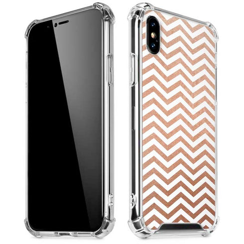 Rose Gold Chevron iPhone XS Max Clear Case