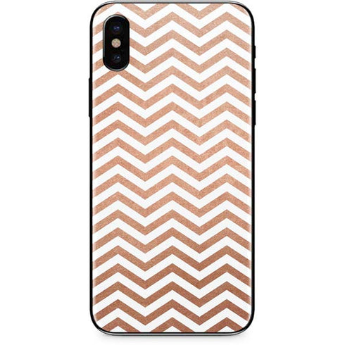 Rose Gold Chevron iPhone XS Skin