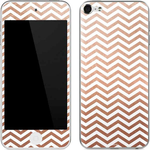 Rose Gold Chevron Apple iPod Skin