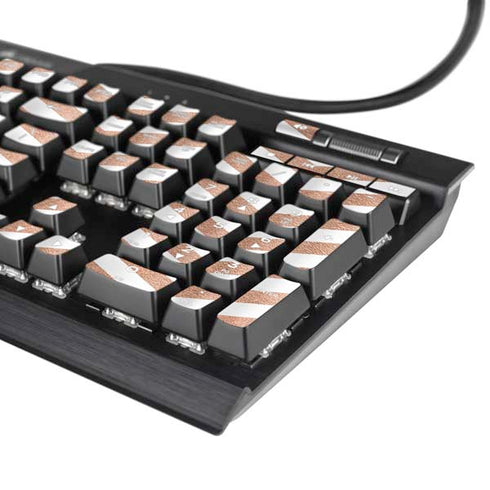 Rose Gold Chevron K95 RGB PLATINUM Mechanical Gaming Keyboard Skin