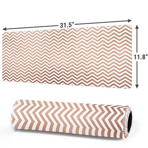 Rose Gold Chevron Gaming Mouse Pad